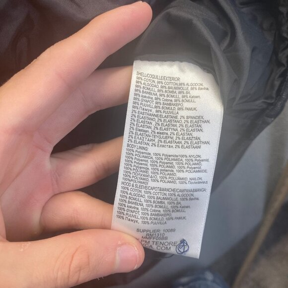 RVCA‎ men’s hoodie vest puffer quilted full zip jacket gray black Size Large - Picture 6 of 12